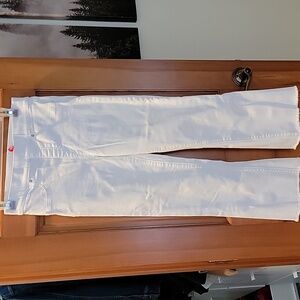 Spanx white cropped jeans